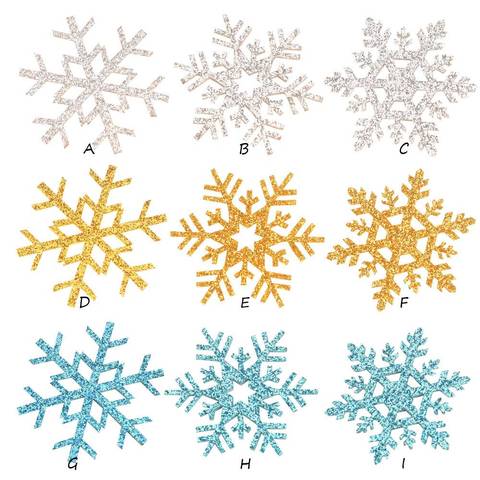 45PCS  1.6inch snowflake Christmas decorations for home Baby Girls Hair Accessories DIY Headwear  No Hairclip Barrette ► Photo 1/6