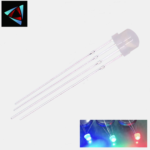 36 pcs = Full colors Diffused RGB LED, 5mm 4.8mm Straw Hat , common anode Common Cathode diode ► Photo 1/1