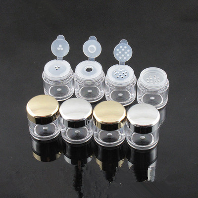 10/30/50pcs    5G AS loose Powder Jars,Sifter Mesh Empty Diy nail art glitter Packing container Bright Gold silver cap ► Photo 1/4