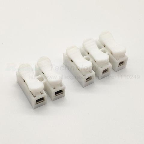 50pcs/lot Push type wire connector 2P 3P butt joint Terminal Blocks universal connector for led lamps ► Photo 1/3