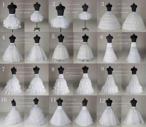NEW 12Style White A Line/Hoop/Hoopless wedding Crinoline Petticoat/Underskirt-SN ► Photo 1/6