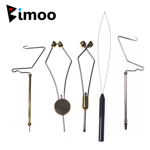 Bimoo 1pc Fishing Flies Lure Making Tools Fly Tying Brass Bobbin Thread Holder 2 Type & Whip Finisher & Bobbin Threader ► Photo 1/6