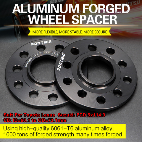 2/4Pieces 3/5/8/10/12mm Wheel Spacers Conversion Adapters PCD 5x114.3 CB ID=60.1mm to OD=73.1mm suit for Toyota Lexus Suzuki Car ► Photo 1/6