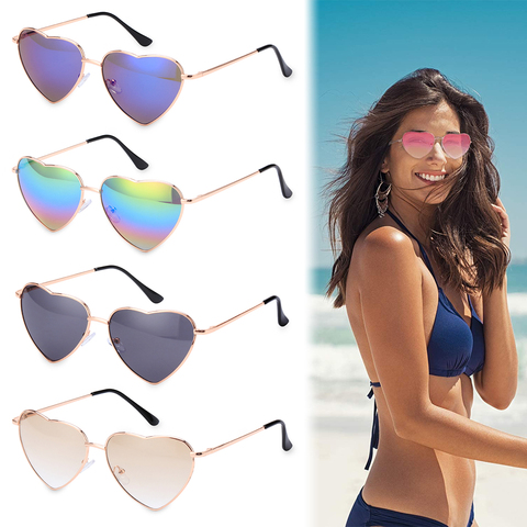 New Vintage Heart Shape Sunglasses Women Fashion Metal Frame Sun Glasses Fancy Dress Outdoor Goggles Motor Accessories ► Photo 1/6