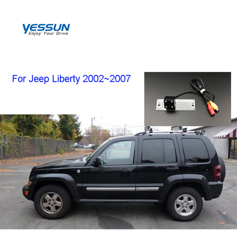 Yessun License Plate Rear View Camera For Jeep Liberty 2002~2007 4 LED Night Vision 170 Degree HD rear camera ► Photo 1/5