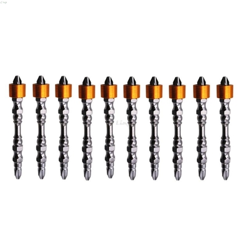 10pcs PH2 Hardness 65mm Double Cross Head Magnetic Electric Screwdriver Bit Phillips Screw Driver With Ring ► Photo 1/6
