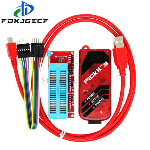 PICKIT3 PIC KIT3 PICKIT 3 Programmer Offline Programming PIC Microcontroller Chip Monopoly+ PIC ICD2 Programmer adapter seat ► Photo 1/4