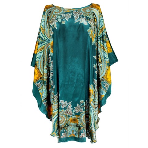 Sexy Female Silk Rayon Robe Bath Gown Nightgown Summer Casual Home Dress Printed Loose Sleepwear Plus Size Nightwear Bathrobe ► Photo 1/6