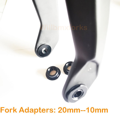 2022Willbmx fork adapters  thru axle  20mm to 10mm for bmx forks 20mm thru axle 10 dropout adapters ► Photo 1/6