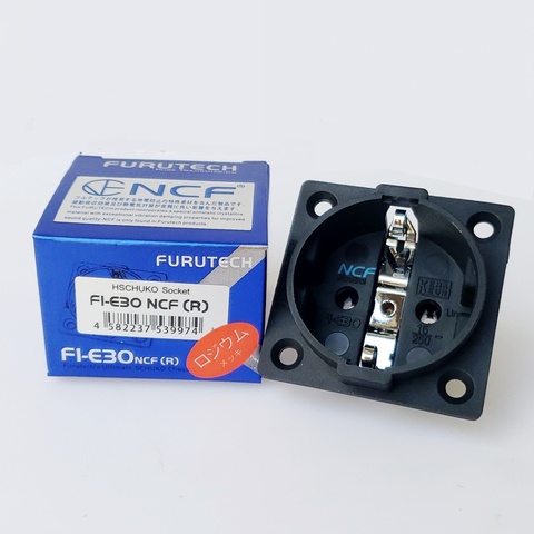 HiFi Schuko Furutech FI-E30 NCF nano socket pure copper plated Rhodium AC EU Power plug ► Photo 1/5