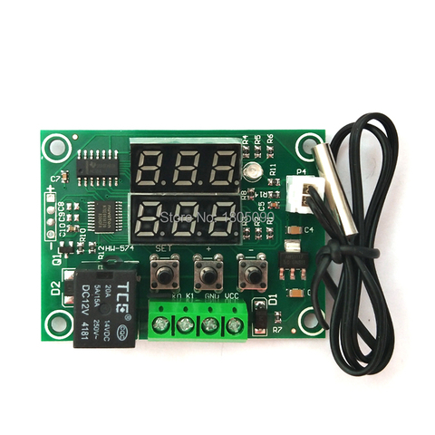 1pcs XH-W1219 DC12V Dual LED Digital Display Thermostat Temperature Controller Regulator Switch Control Relay NTC Sensor Module ► Photo 1/3