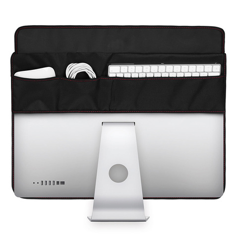 Dustproof Cover Waterproof PU Leather Protective with 3PCS Pockets for 21 inch 27 inch Apple iMac Macbook LCD Screen ► Photo 1/5