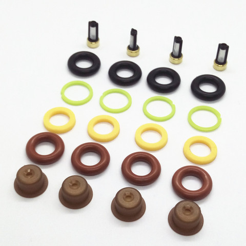 Wholesale 4 Sets Fuel Injector Repair Kits Fit for Bo*Ch Universal Rebuild Parts AY-RK000 (Filter,Orings,Caps,Gasket) ► Photo 1/4