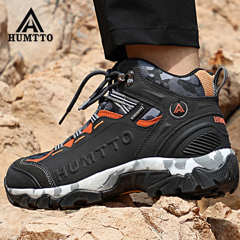 HUMTTO Waterproof Hiking Shoes For Men Women Ankle Boots Genuine Leather Trekking Shoes Snow Boots Outdoor Mountain Boots Mens ► Photo 1/6