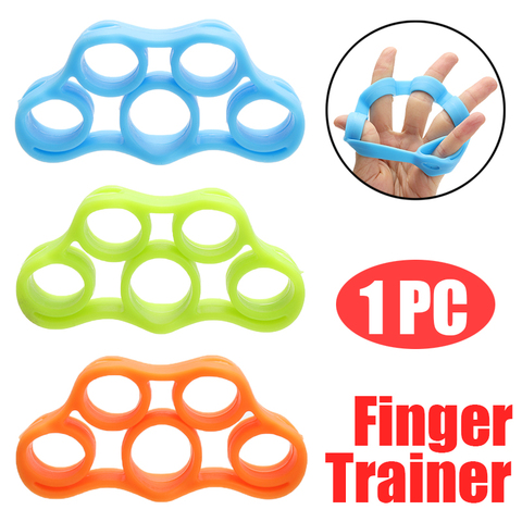 1Pc Power Exercise Hand Grips Finger Resistance Band Forearm & Wrist Strength