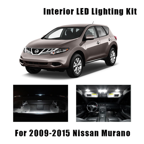 14 Bulbs White Car LED Interior Map Dome Light Kit Fit For Nissan Murano 2009-2013 2014 2015 Trunk Cargo Door License Plate Lamp ► Photo 1/6