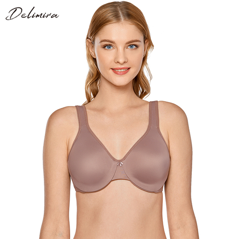 Delimira Women's Seamless  Full Figure Underwire Smooth Minimizer Bra Plus Size ► Photo 1/6