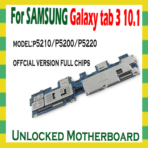 Original Motherboard For Samsung Galaxy Tab 3 10.1 P5210 P5200 mainboard Unlocked Logic Board with Android Tested Good working ► Photo 1/2