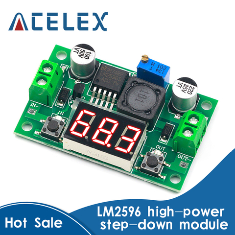 DC-DC Buck Step Down Module LM2596 DC/DC 4.0~40V to 1.25-37V Adjustable Voltage Regulator With LED Voltmeter ► Photo 1/6