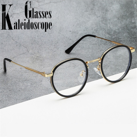 Retro Round Glasses Frame Women Eyeglasses Computer Myopia Optical Anti-blue light Spectacle Frame Female ► Photo 1/6