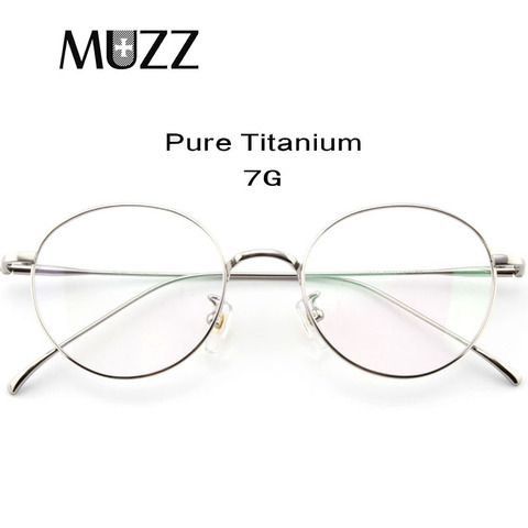 MUZZ Pure Titanium Men Round Eyeglasses Frame Optical Frames Unisex Glasses Retro Eyeglasses Prescription Women myopia frames ► Photo 1/6