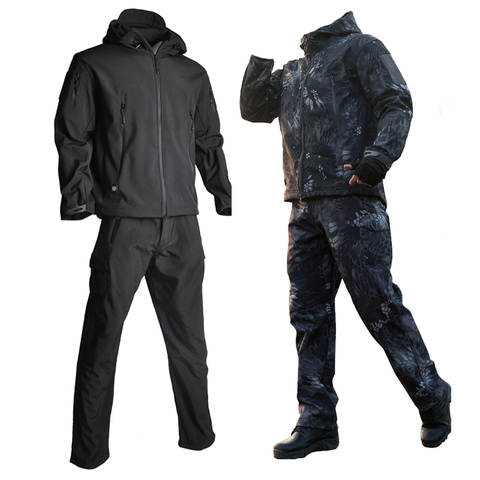 Men Airsoft TAD Tactical Jackets Soft Shell Jacket Military Uniform Special Forces Army Suit Militaire Clothing Men Jacket+Pants ► Photo 1/6