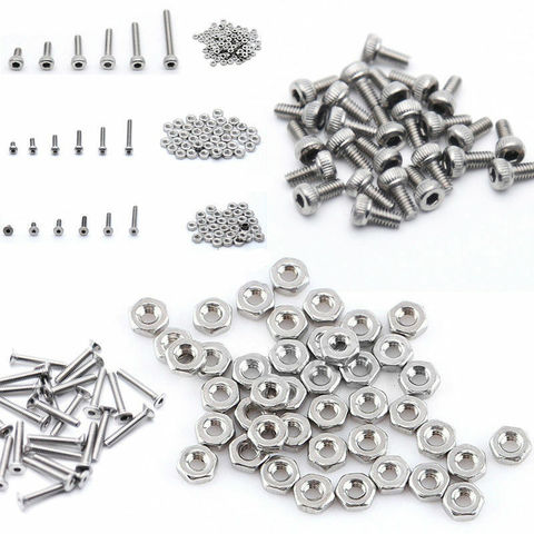 250pcs M2(2mm) A2 Stainless Steel Bolts With Hex Nuts Screws Assortment Kit New ► Photo 1/6