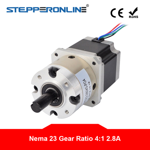 4:1 Planetary Gearbox Nema 23 Stepper Motor 2.8A for DIY CNC Mill Lathe Router ► Photo 1/5