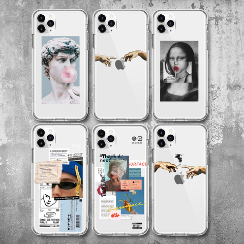 Buy Online Great Art Aesthetic David Mona Lisa Case For Iphone 12 X Xr Xs Max 5 5s Se Soft Tpu For Iphone 7 8 6 6s Plus 11 Pro Max Covers Alitools