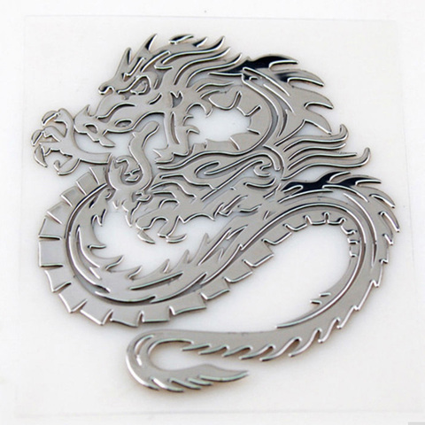 3D Dragon Sticker Car Trunk Nickel Alloy Badge Emblem Accessories Adhesive Car Styling Badge Stickers ► Photo 1/6