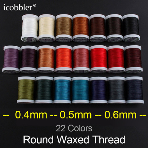0.4 0.5 0.6mm Round Waxed Thread Polyester Cord Wax Coated Strings for Braided Bracelets DIY Accessories or Leather Craft Sewing ► Photo 1/6