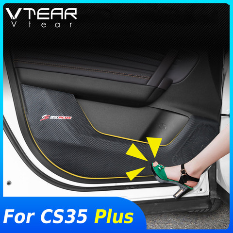 Vtear For Changan CS35 Plus interior Door anti-kick stickers Car sill scratch protection cover decoration accessories parts 2022 ► Photo 1/6