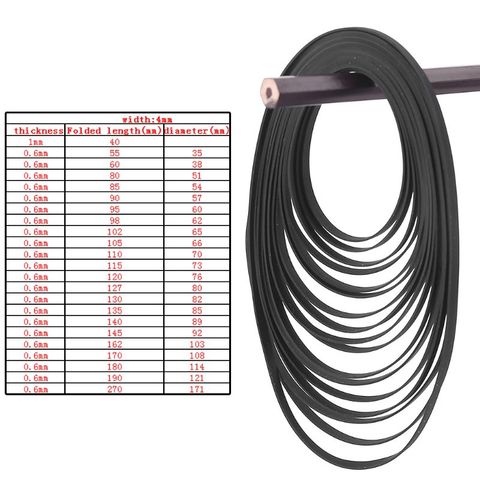 Turntable Belt Rubber Flat Drive Belt for Record Player Walkman DVD 4mm Wide Drives Belt ► Photo 1/6