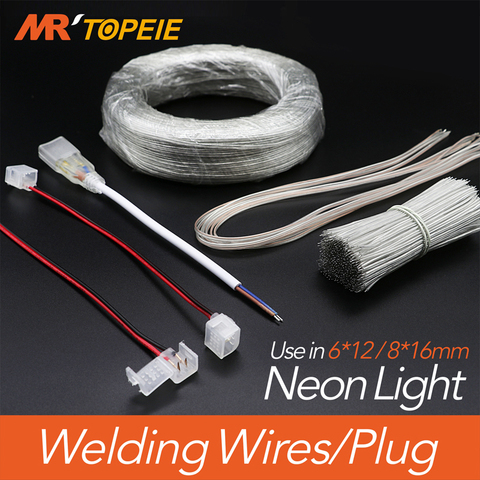 MRTOPELE 2835 Series Led Neon Lamp 150mm Without Require Welding Wires 2 Pin For 12v24v220v LED Strip Lighting Wire ► Photo 1/4
