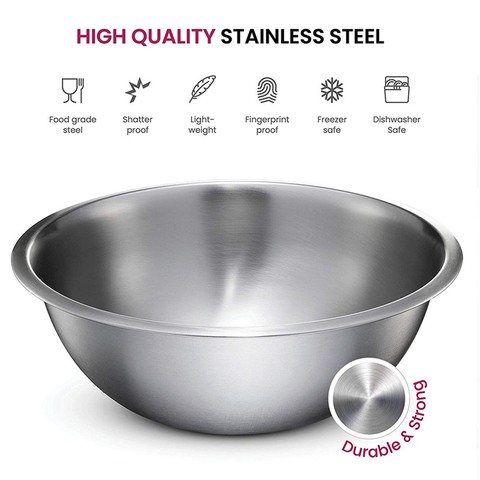 16-32cm Large Capacity 304 Stainless Steel Salad Bowls Set Kitchen Baking Prep Mixing Bowl Food Vegetable Storage Container ► Photo 1/6