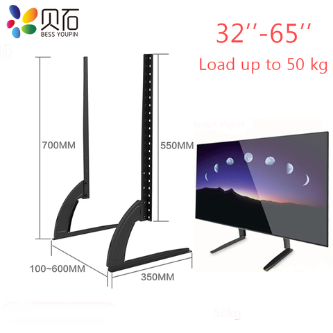 Universal Table Top TV Stand Base VESA Pedestal Mount Bracket 26"-65" LCD LED 3D