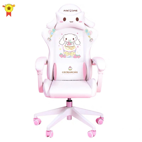 Hot products WCG gaming chair girls cute cartoon computer armchair office home swivel massage chair lifting adjustable chair ► Photo 1/6