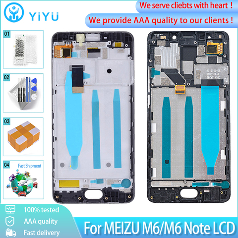 Original LCD Screen For MEIZU M6 Note LCD Display Touch Screen With Frame AAA+++ Digitizer Replacement LCD For MEIZU M6 Display ► Photo 1/6
