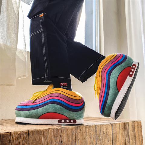 Oversized Sneaker Slippers For Men Plush Cozy Designer Shoes Female Home Femmes Chaussures Scarpe Da Donna Zapatillas Casa ► Photo 1/1