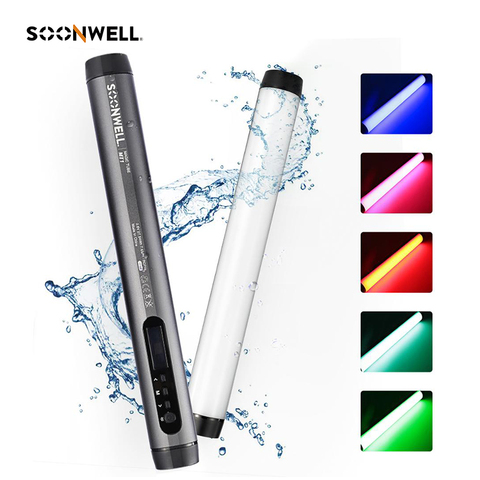 Soonwell MT1 LED RGB Light Tube Waterproof Photos Video Soft Light CCT APP Control Portable Handheld Photography Lighting Stick ► Photo 1/6