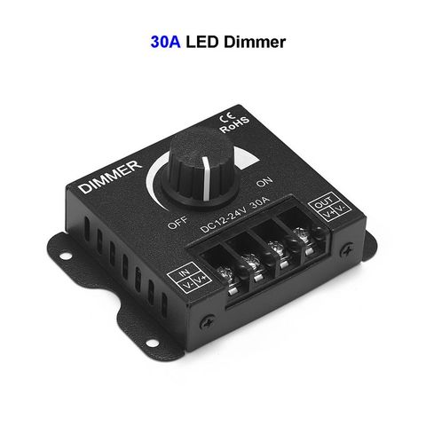 12V Dimmer DC24V 30A Switch Brightness Adjustable Controller Single Color LED Dimmer For Lamp Bulb 3528 5050 LED Strip Light ► Photo 1/6