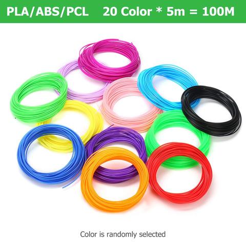 New PLA/ABS Filament For 3D Pen 1.75mm 100M Plastic Filament for 3D Printing Pen 10/20 Rolls 3D Printer pen Material ► Photo 1/5