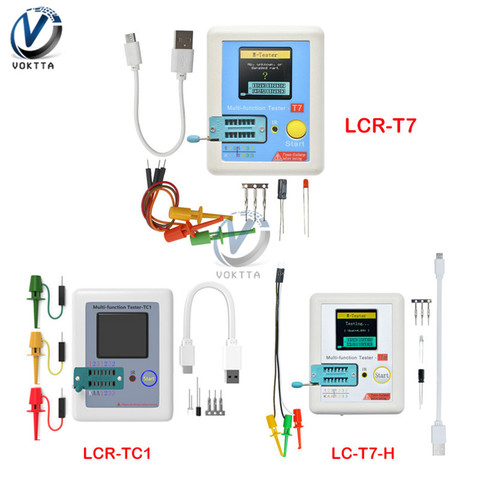 Multifunctional Transistor Tester LCR-TC1 LCR-T7 TC-T7-H T7 LCD Screen Display TFT Backlight Diode Triode Capacitance Transistor ► Photo 1/6