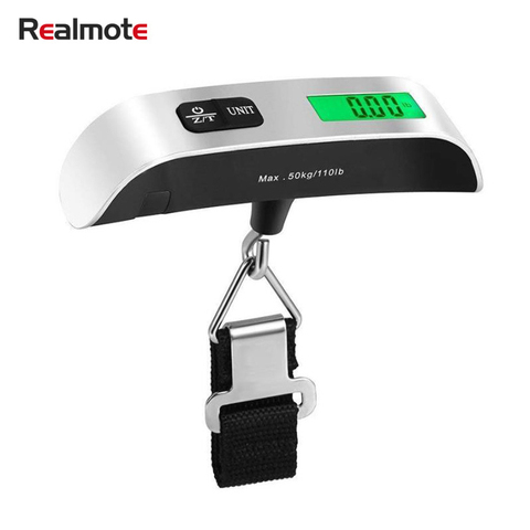 Portable Scale Digital LCD Display 110lb/50kg Electronic Luggage Hanging Suitcase Travel Weighs Baggage Bag Weight Balance Tool ► Photo 1/6