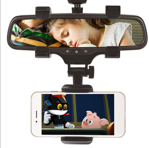 Car Rearview Mirror Mount Holder Stand Cradle For Cell Phone GPS Universal 360° Solid Adjustable ► Photo 1/5