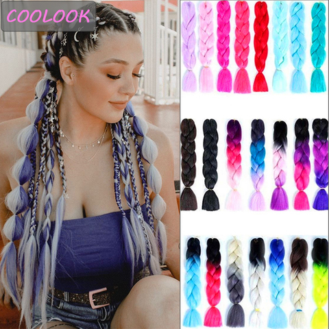 Jumbo Braiding Hair Extensions Kanekalon Box Braids Crochet 