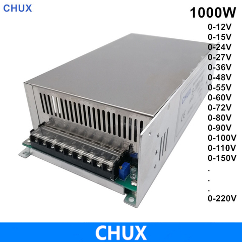 0-12V 24V 27V 36V 48V 55V 60V 72V 80V 90V 100V 110V 1000W Voltage Adjustable Switching Power Supply 220V Ac To Dc Power supply ► Photo 1/6