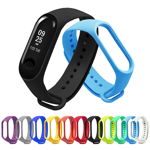 Straps Original For Xiaomi Mi Band 2 Sport Strap Watch Silicone Wrist Strap for Xiaomi Mi Band 3 Accessories Bracelet Miband 3 2 ► Photo 1/6