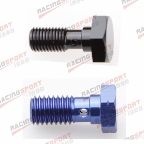 Banjo Bolt UNF 3/8-24UNF Aluminium alloy Banjo Bolts Brake Adaptor blue/black ► Photo 1/6