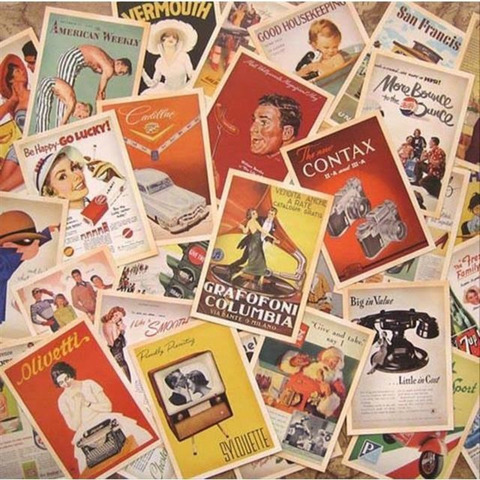 32pcs Retro Old Photo Postcard Classic Movie Cartoon Dairy Album Wall Decoration Poster Vintage Collectible Card Stationery Gift ► Photo 1/4